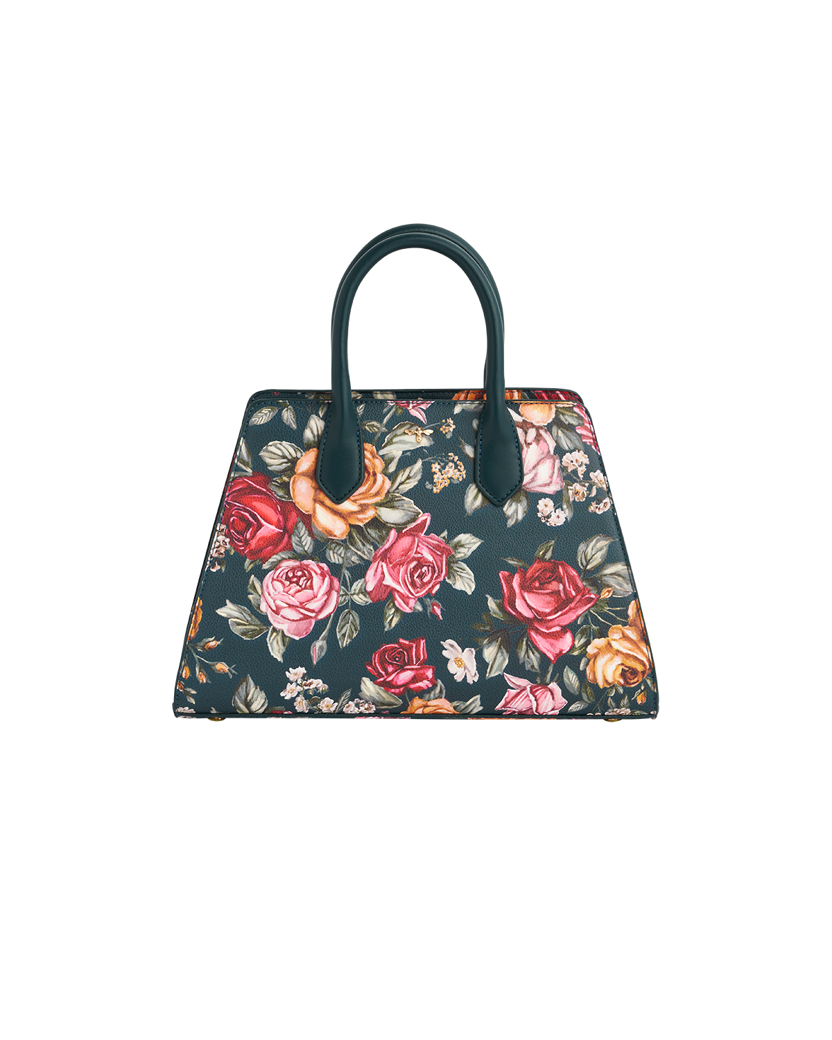 Fable England Roses Teal Structured Medium Tote, Alternate, color, Teal