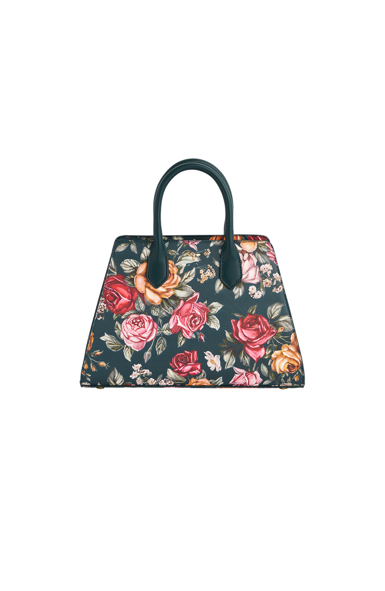 Fable England Roses Teal Structured Medium Tote, Alternate, color, Teal