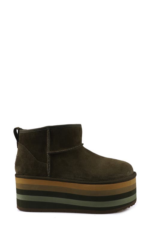 Zigi Bliss Faux Shearling Platform Bootie In Green