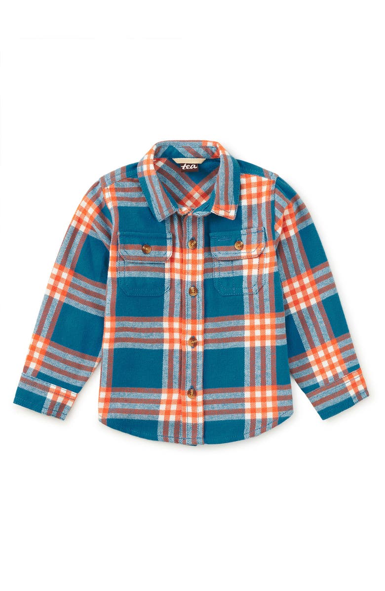Tea Collection Flannel Button Up Shirt, Alternate, color, Korbp204