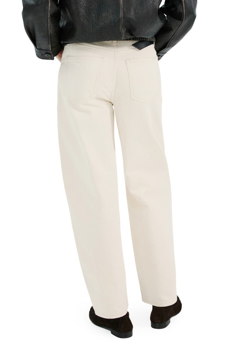 High Waist Barrel Jeans, Alternate, color, OFF WHITE
