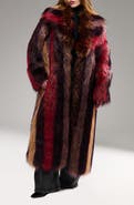 AZALEA WANG Esmara Multicolored Faux Fur Coat