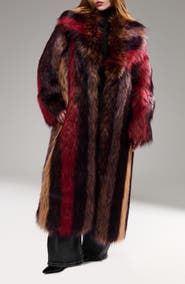 AZALEA WANG Esmara Multicolored Faux Fur Coat