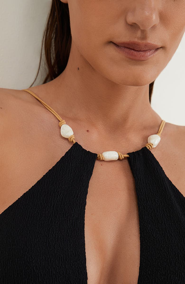 ViX Paula Hermanny Firenze Ney Textured One-Piece Swimsuit, Alternate, color, Black