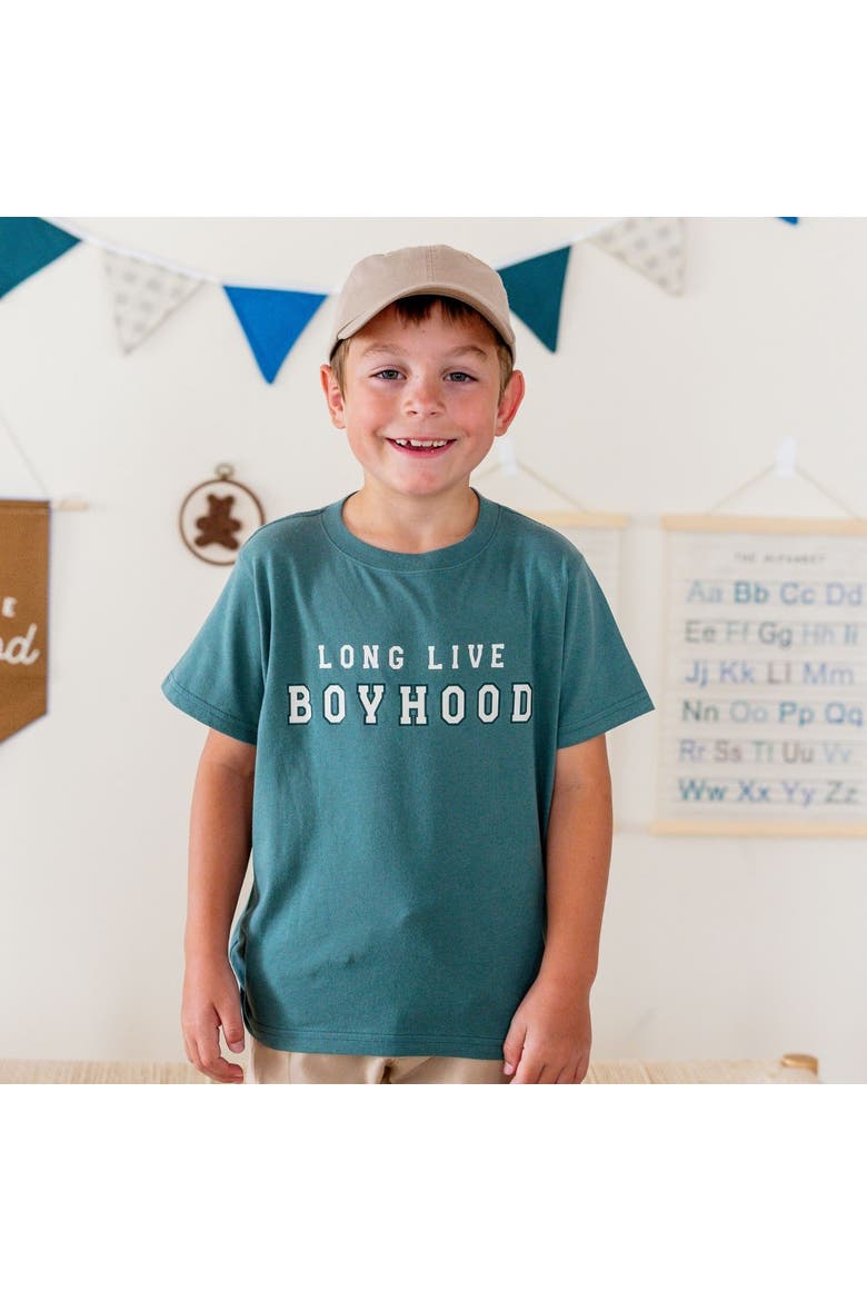 Long Live Boyhood Short Sleeve T-Shirt, Alternate, color, Hunter Green