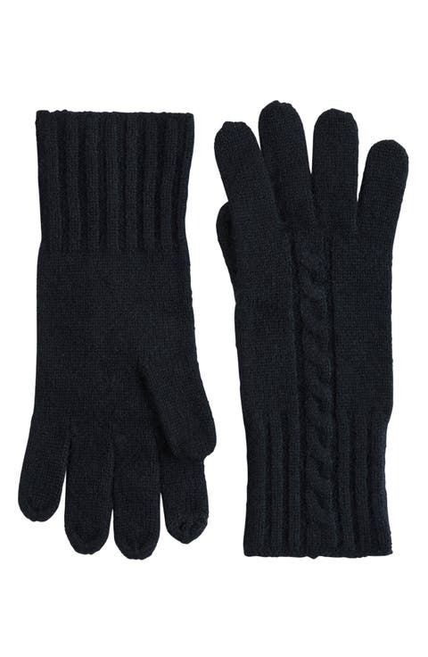 Cashmere Cable Knit Gloves