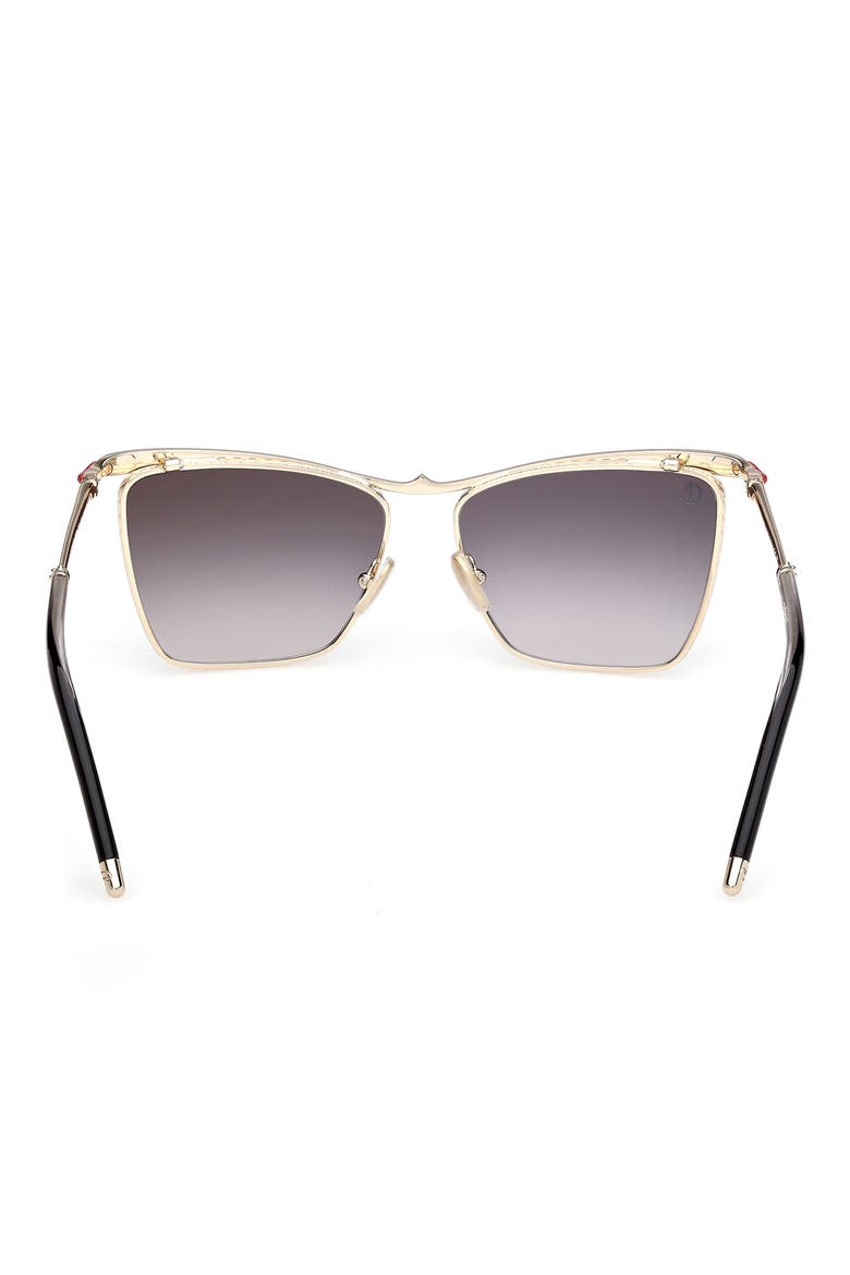 56mm Square Sunglasses, Alternate, color, PALE GOLD / ZEISS SMOKE LENS