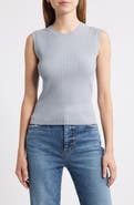 FRAME The Fine Cable Sleeveless Sweater