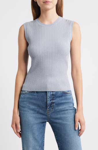 FRAME The Fine Cable Sleeveless Sweater
