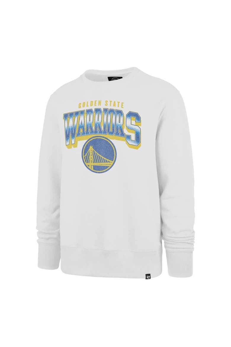 Men's '47 White Golden State Warriors Spotlight Headline Pullover Sweatshirt, Alternate, color, White