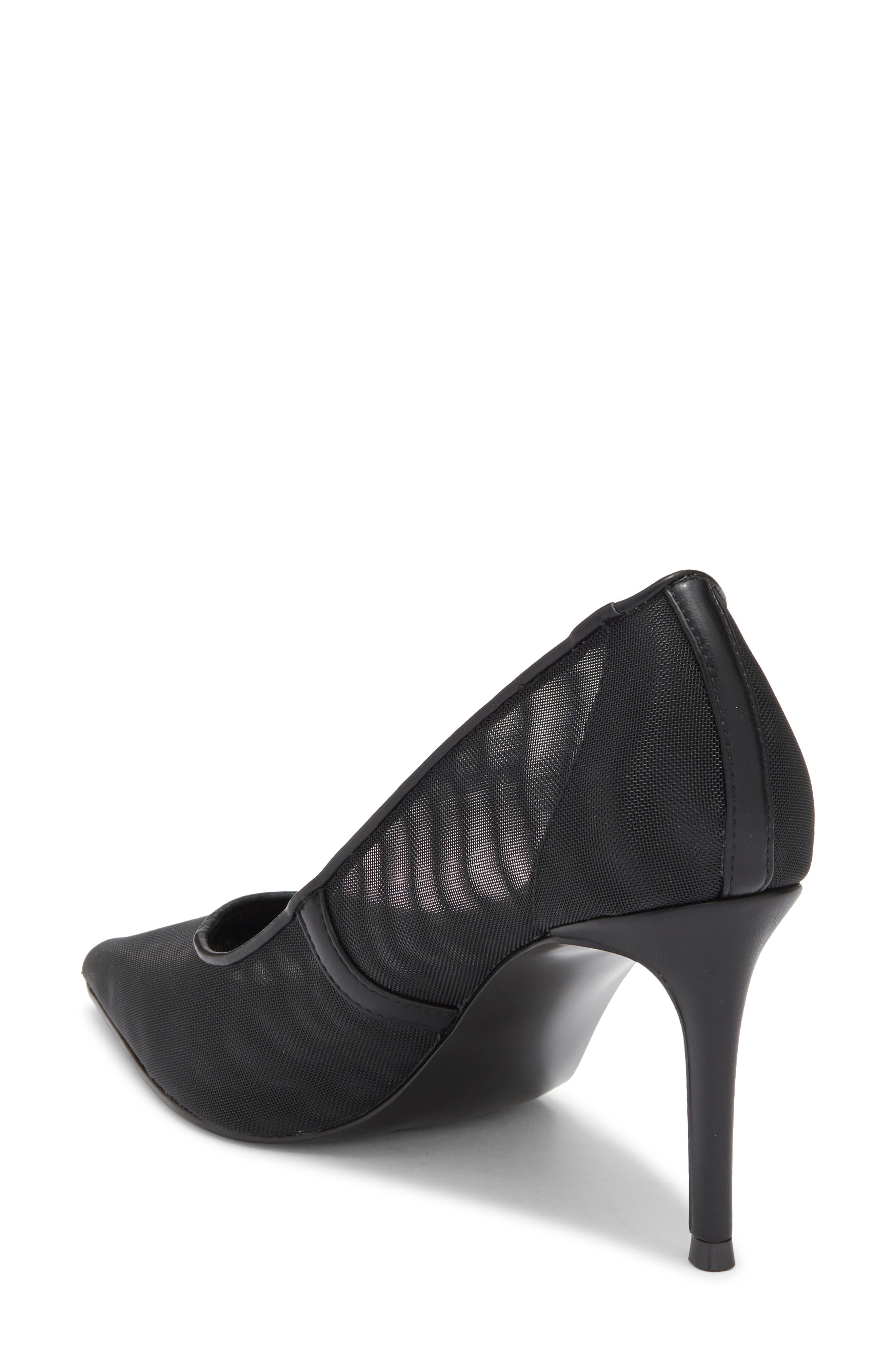 Steve Madden Nicoletta Mesh Pointed Toe Pump, Alternate, color, Black