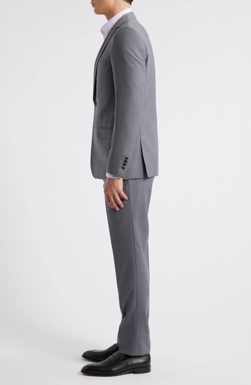 Zanetti Matteo Slim Fit Grey Mélange Wool Suit In Grey