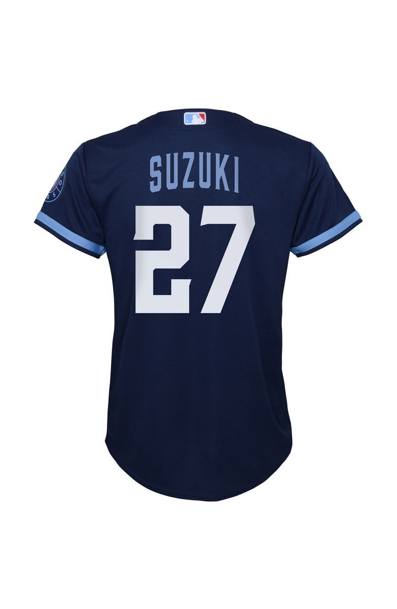 Nike Preschool Nike Seiya Suzuki Navy Chicago Cubs City Connect Script Replica Player Jersey, Alternate, color, Navy
