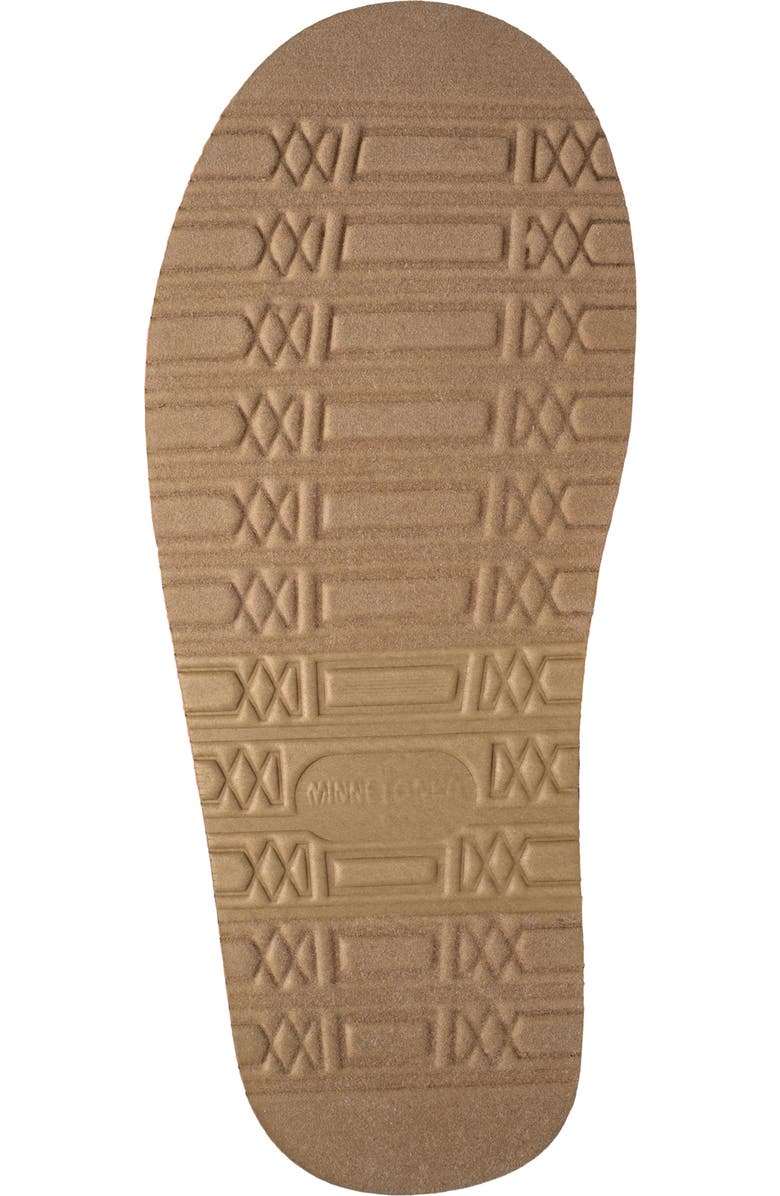 Minnetonka Lolo Faux Fur Slide Sandal, Alternate, color, Navy Unicorn