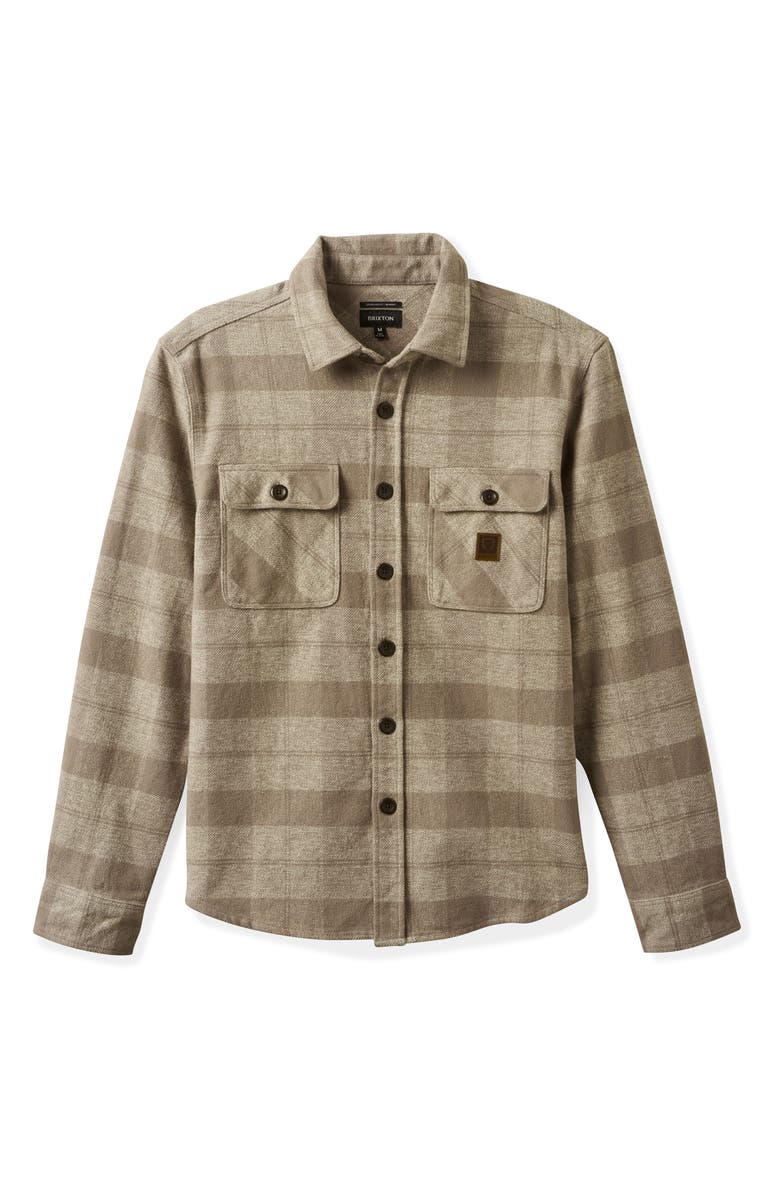 Brixton Bowery Heavyweight Flannel Button-Up Shirt, Alternate, color, 
