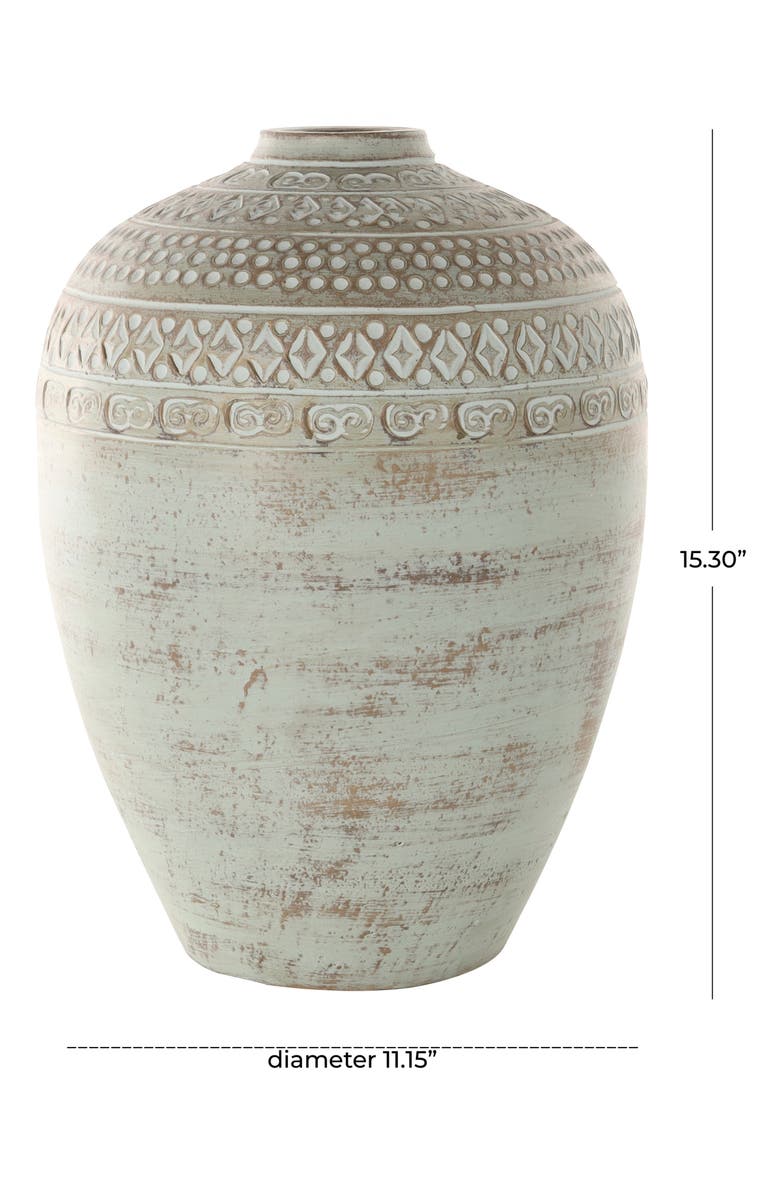 GINGER BIRCH STUDIO Green Ceramic Vase, Alternate, color, Green