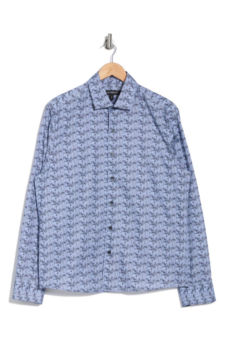 Enzo Long Sleeve Woven Button-Down Shirt, Alternate, color, BLUE