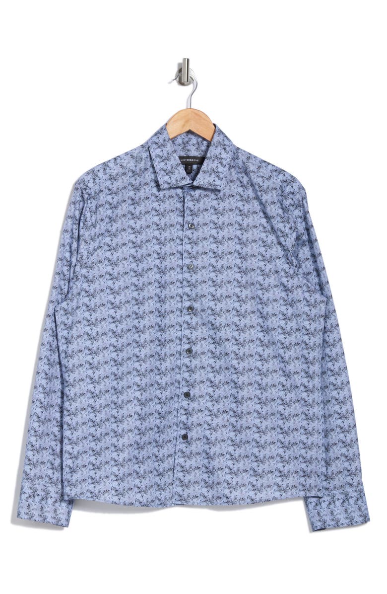 WESTZEROONE Enzo Long Sleeve Woven Button-Down Shirt, Alternate, color, Blue