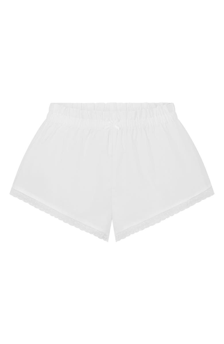 SKIMS Poplin Apparel Shorts, Alternate, color, Snow