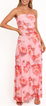 Petal & Pup Calypso Floral Strapless Maxi Dress