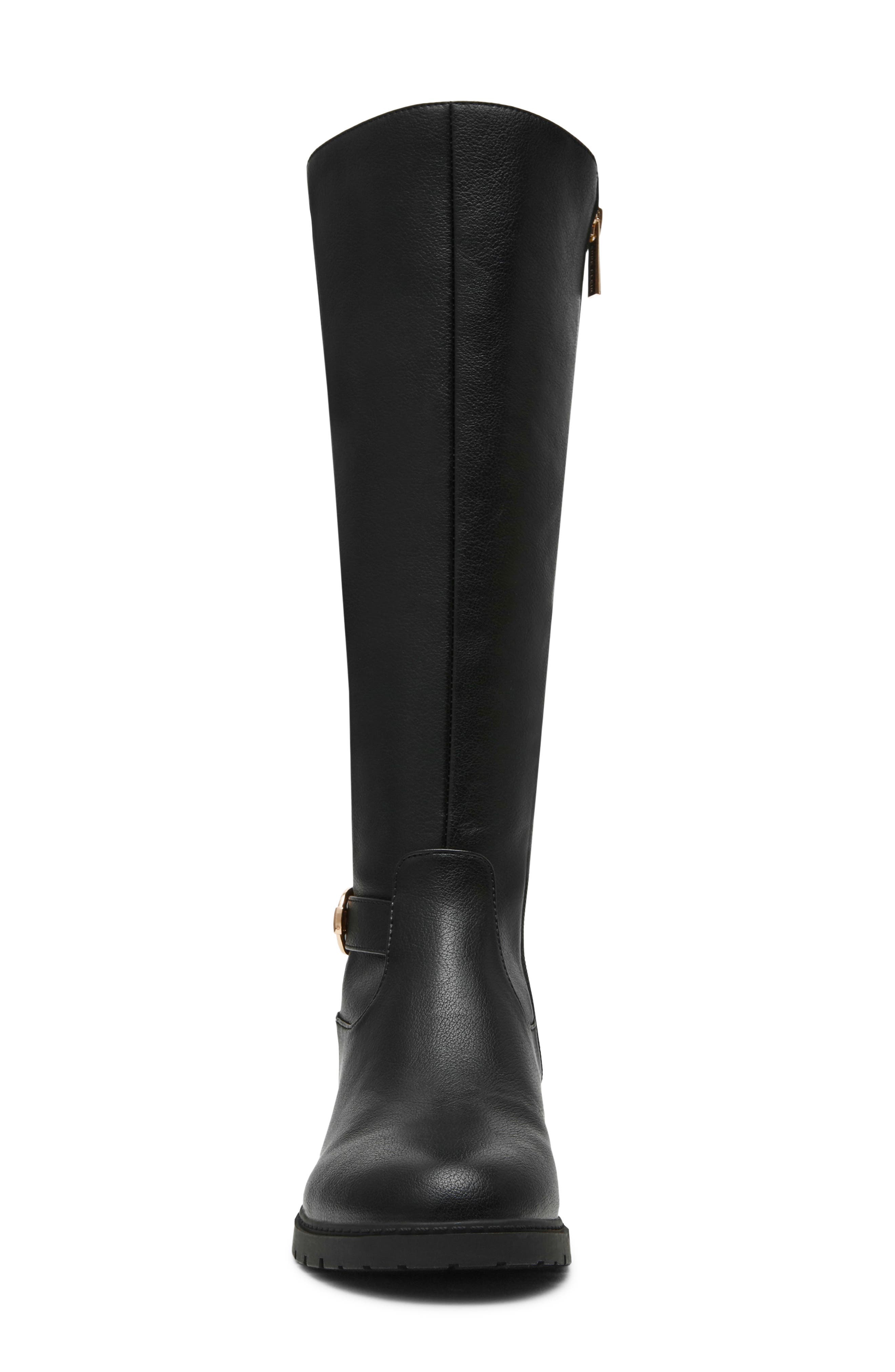Folke Faux Leather Tall Boot, Alternate, color, BLACK PU-SBPU