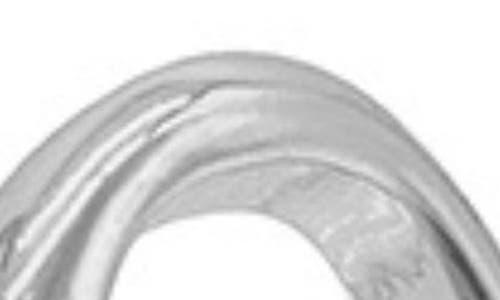 Adornia Silver Plated Open Hammered Oval Ring In Silver
