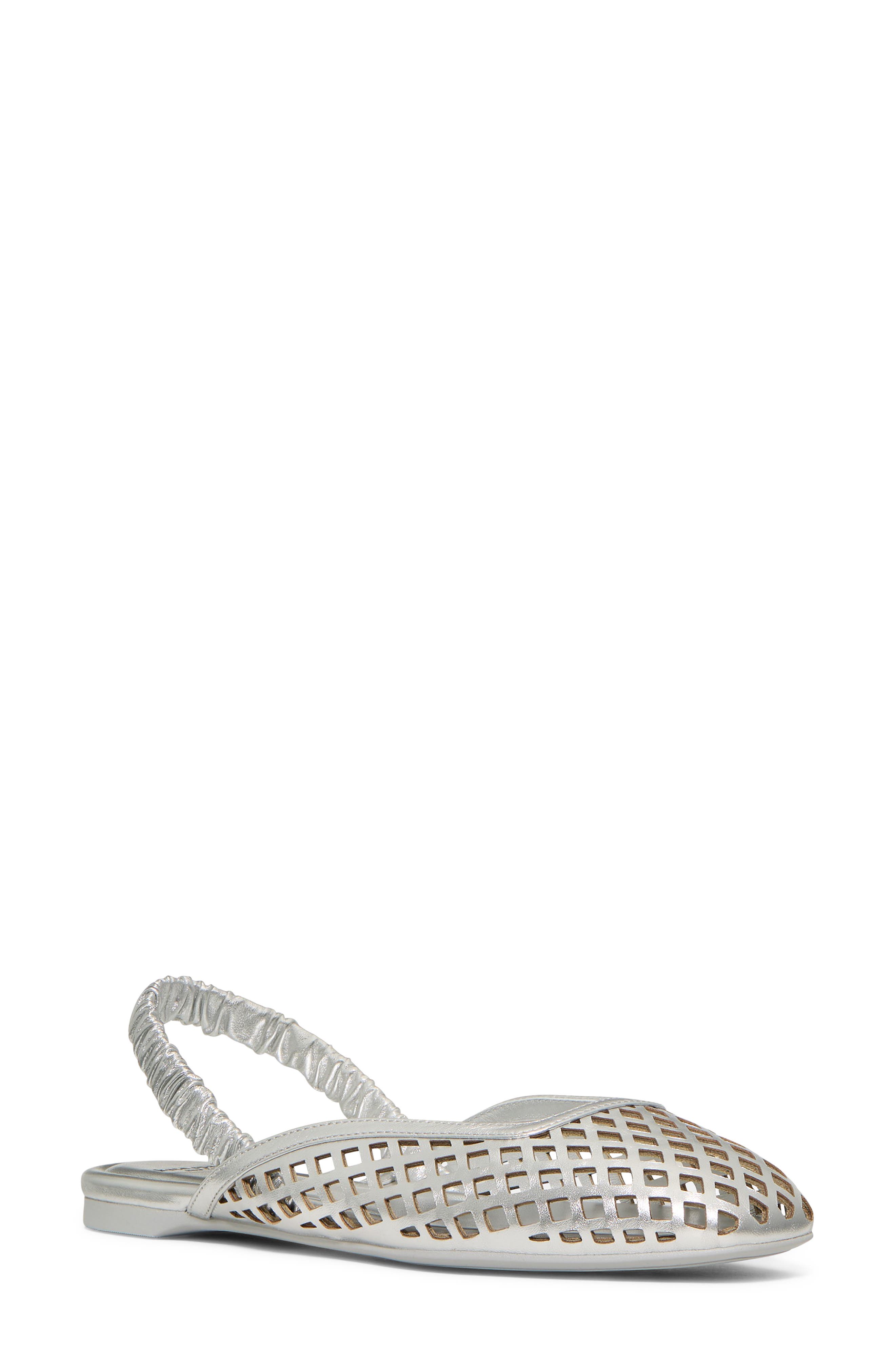 Kate Spade New York slingback flat, Main, color, Silver