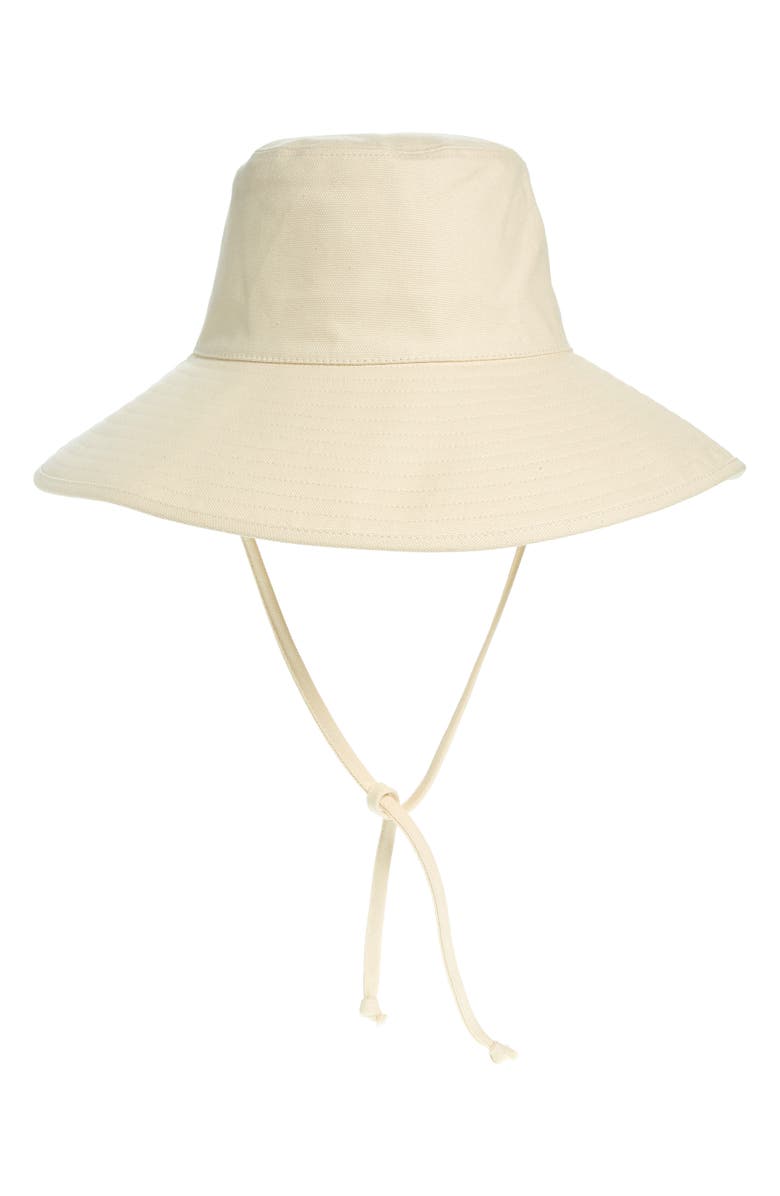 Lack of Color Holiday Cotton Canvas Bucket Hat, Main, color, Beige