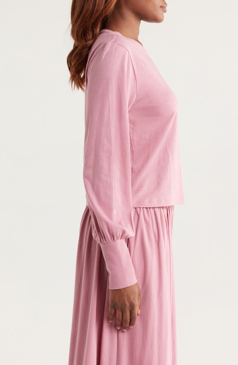 Lunya Organic Pima Cotton Lounge T-Shirt, Alternate, color, Clarion Rose