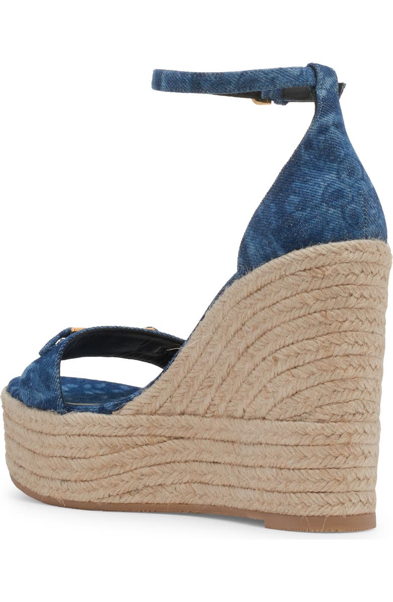 Versace Medusa '95 Espadrille Platform Wedge Sandal, Alternate, color, Blue
