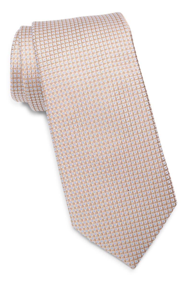 Ruty Micro Silk Tie, Main, color, TAUPE