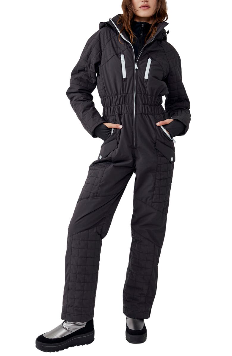 FREE PEOPLE MOVEMENT All Prepped Waterproof Hooded One-Piece Ski Suit, Main, color, 