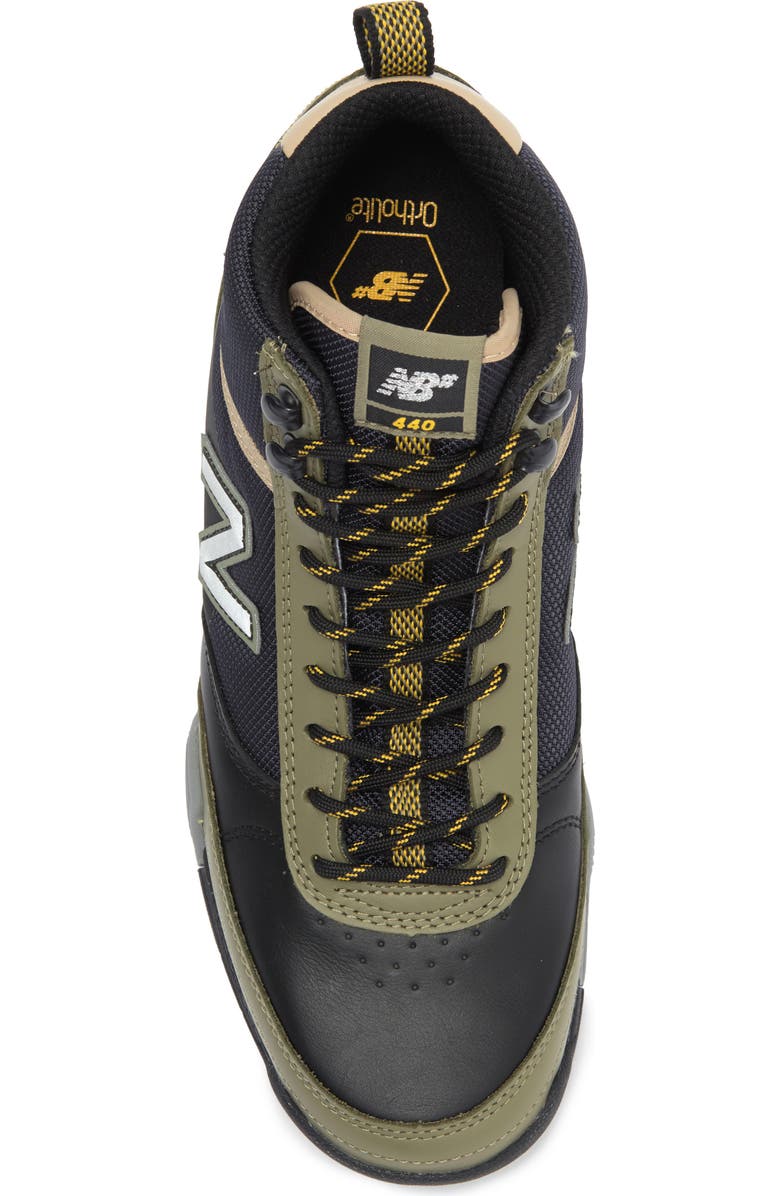 New Balance 440 High Top Sneaker, Alternate, color, Black/ Olive