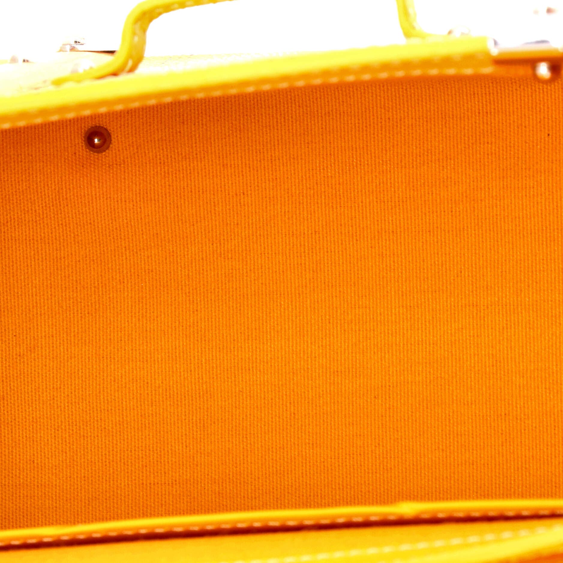 Pre-Owned Goyard Structured Saigon Top Handle Bag Coated Canvas with Leather Mini, Alternate, color, Yellow