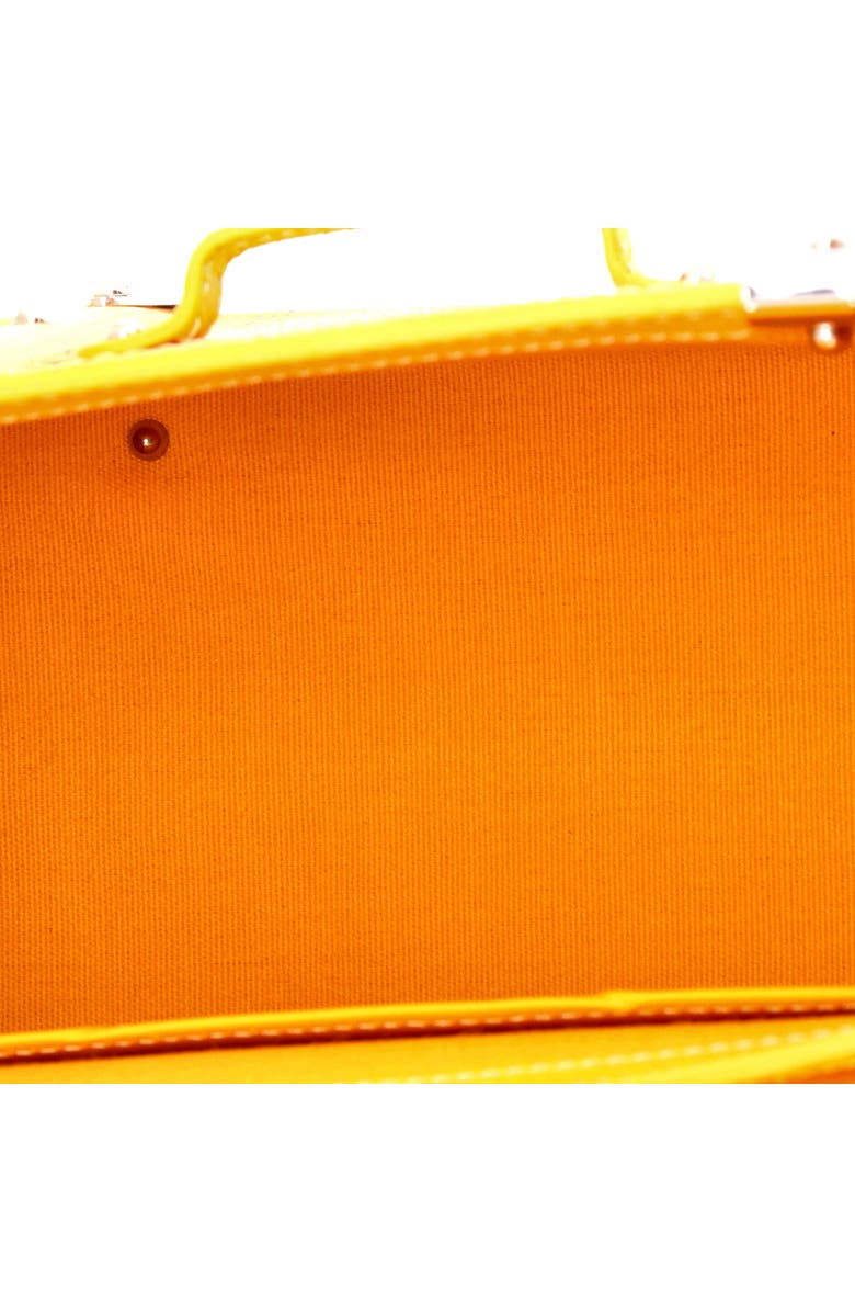 Pre-Owned Goyard Structured Saigon Top Handle Bag Coated Canvas with Leather Mini, Alternate, color, Yellow