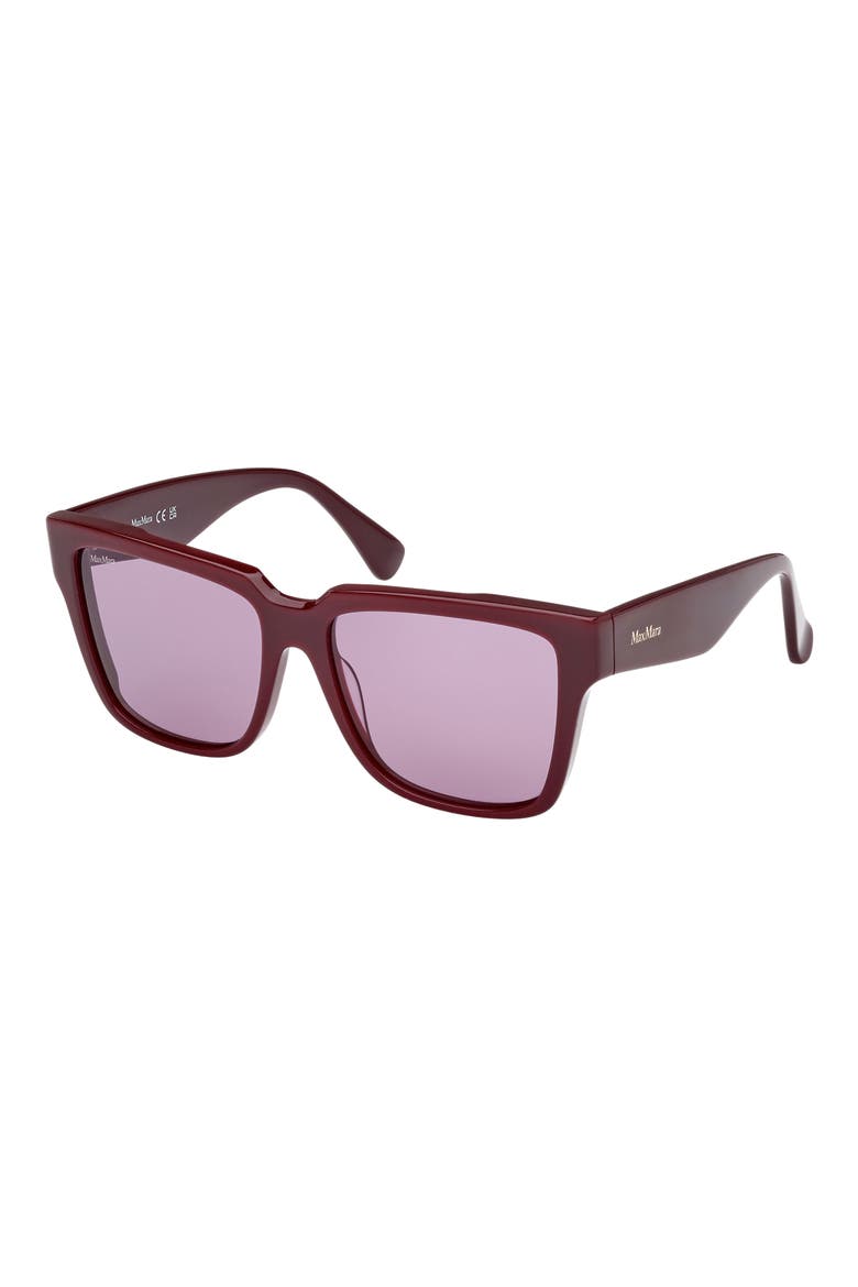 Glimpse2 57mm Gradient Polarized Square Sunglasses, Alternate, color, SHINY BORDEAUX / VIOLET LENSES