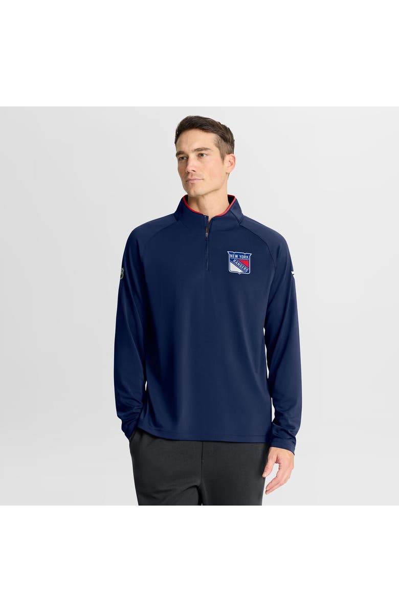 FANATICS Men's Fanatics Navy New York Rangers Authentic Pro Rink Training Quarter-Zip Pullover, Main, color, Navy