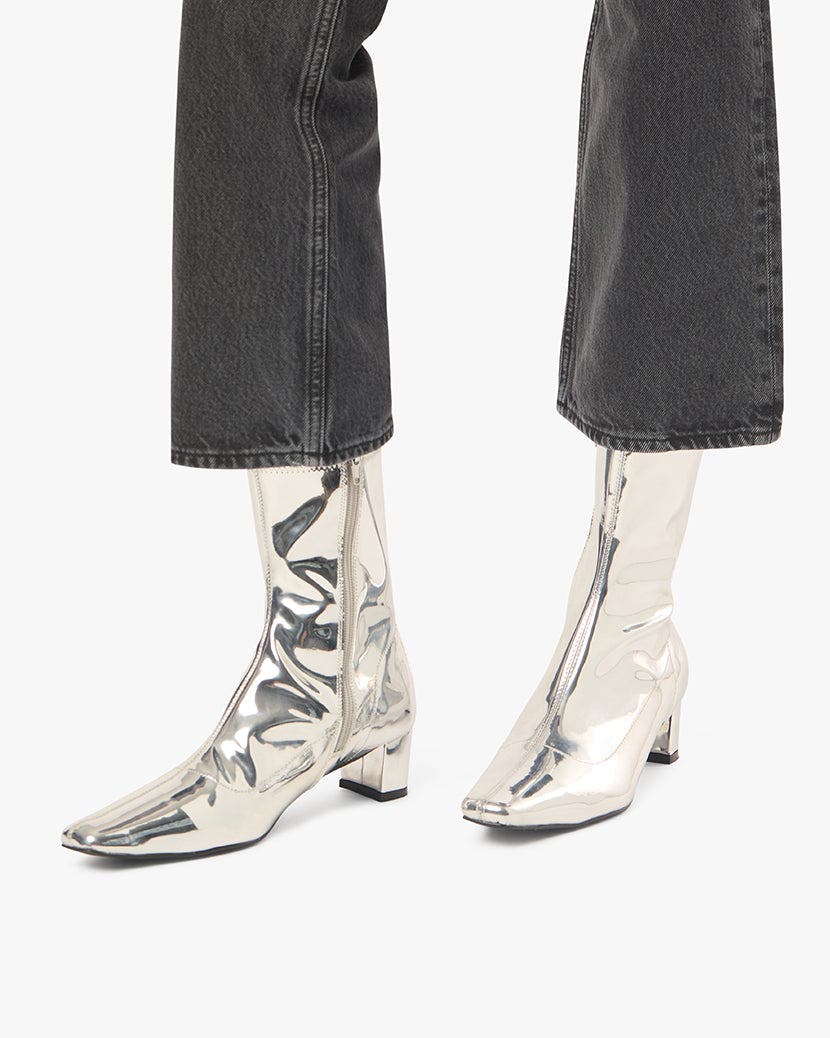 WeWoreWhat Glove Bootie, Alternate, color, Silver