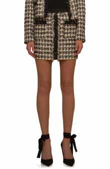 Premium Fringe Tweed Miniskirt