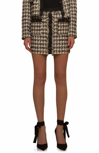 Premium Fringe Tweed Miniskirt