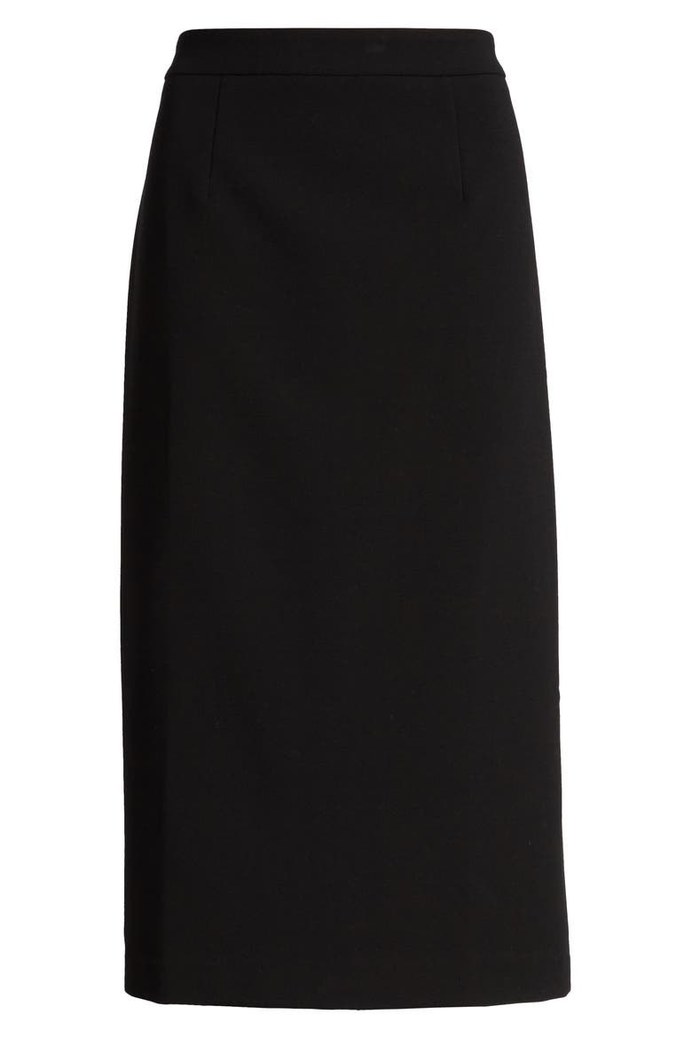 Stretch Twill Pencil Skirt, Alternate, color, BLACK