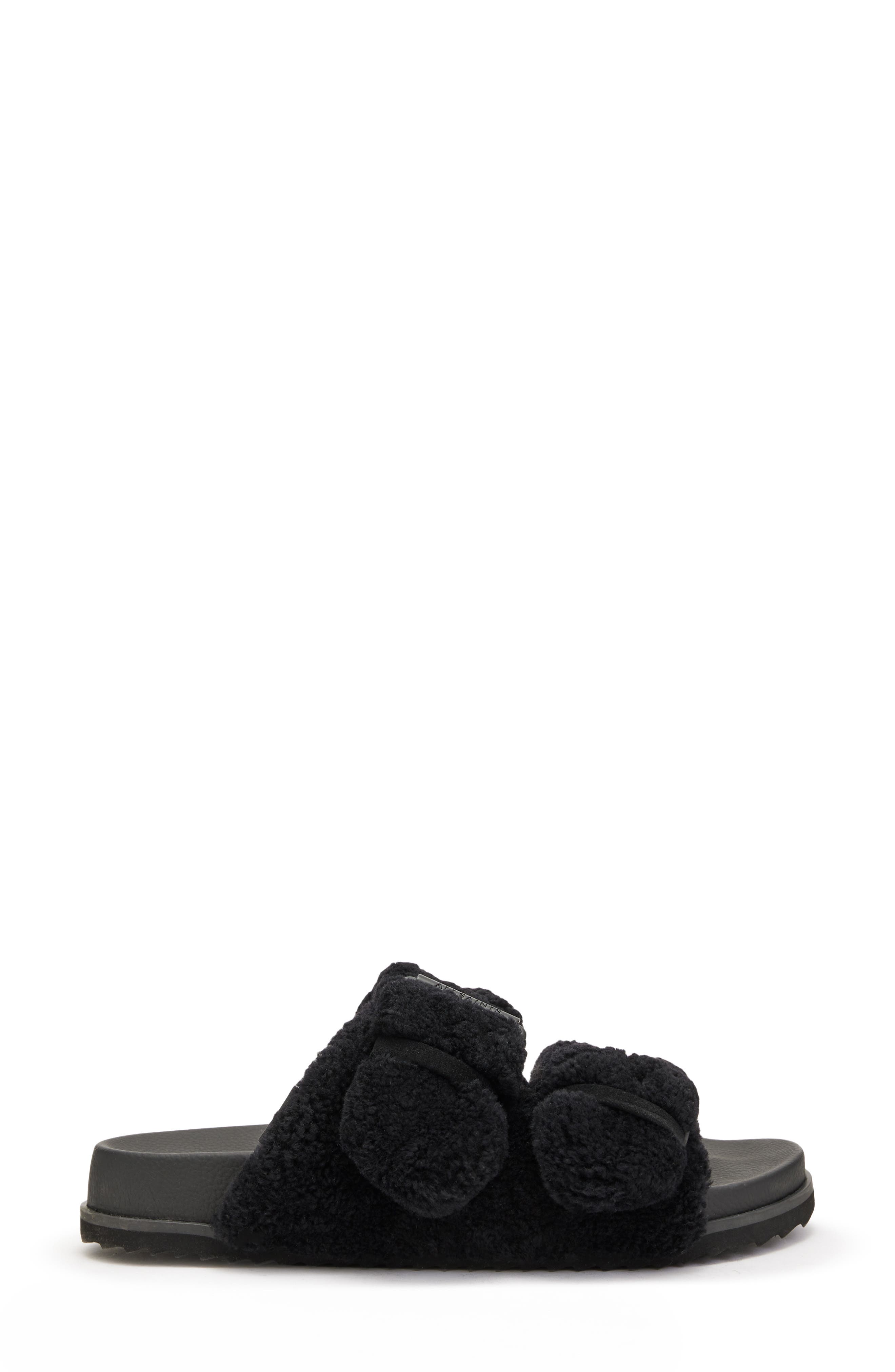 AllSaints Sian Genuine Shearling Sandal, Alternate, color, 
