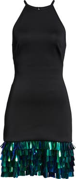 SHO by Tadashi Shoji Tiered Sequin Hem Cocktail Dress