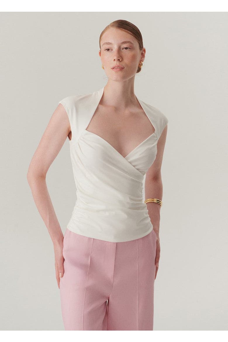 Charlie Wrap Blouse, Main, color, ECRU