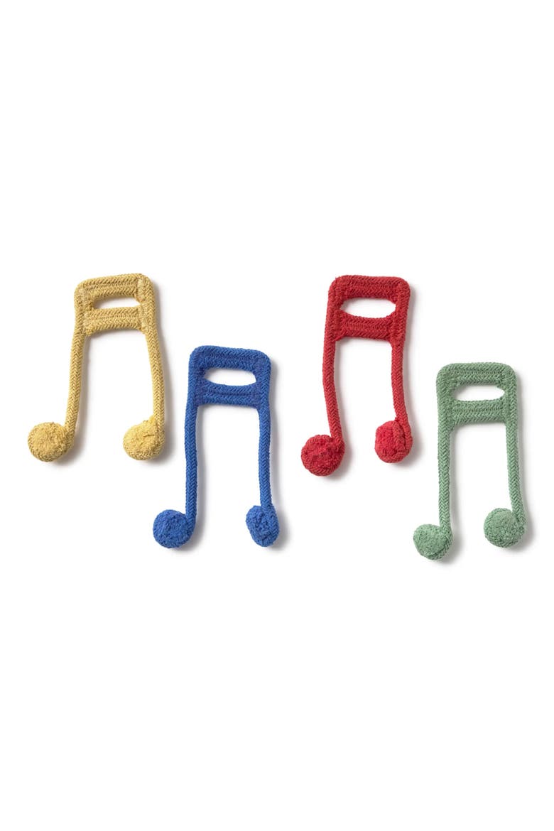 Washable Play Rug Musical Notes Colors, Alternate, color, Natural, Fuchsia, Red