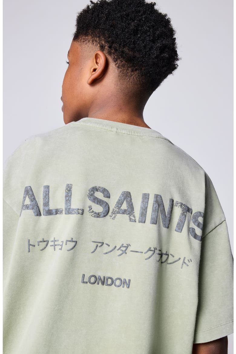 Kids' Underground Washed Graphic Tee, Alternate, color, GREY