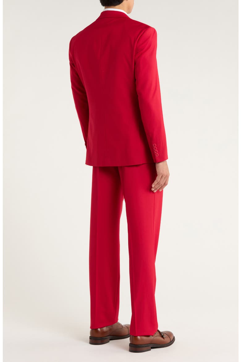 Red Mélange 3-Piece Suit, Alternate, color, RED