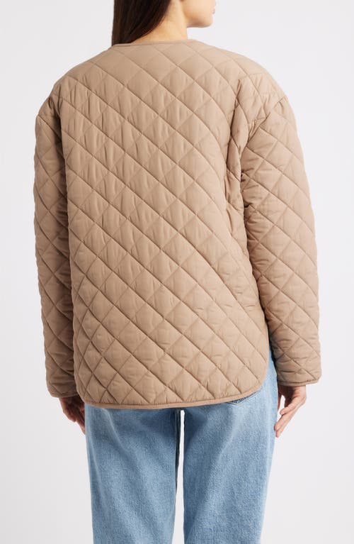 Thread & Supply Quilted Puffer Jacket In Brown