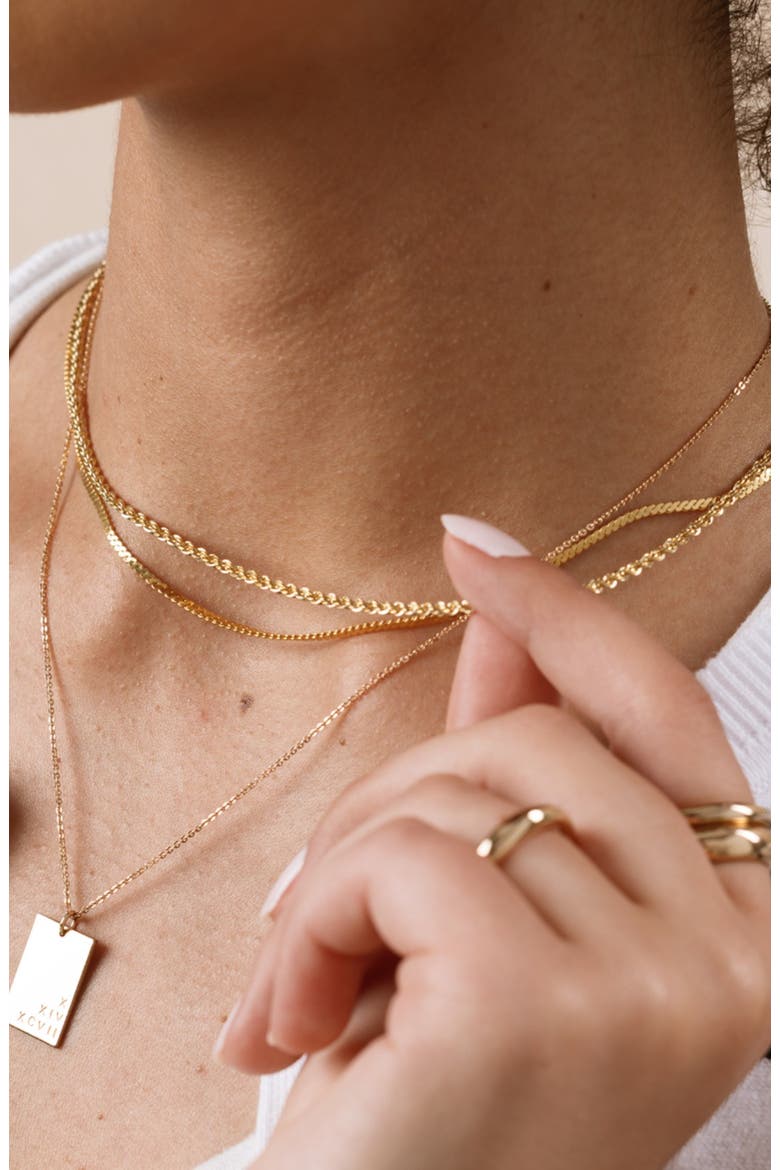 French Rope Chain Necklace, Alternate, color, GOLD FILLED