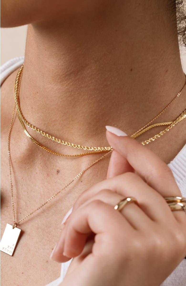 MADE BY MARY French Rope Chain Necklace, Alternate, color, Gold Filled